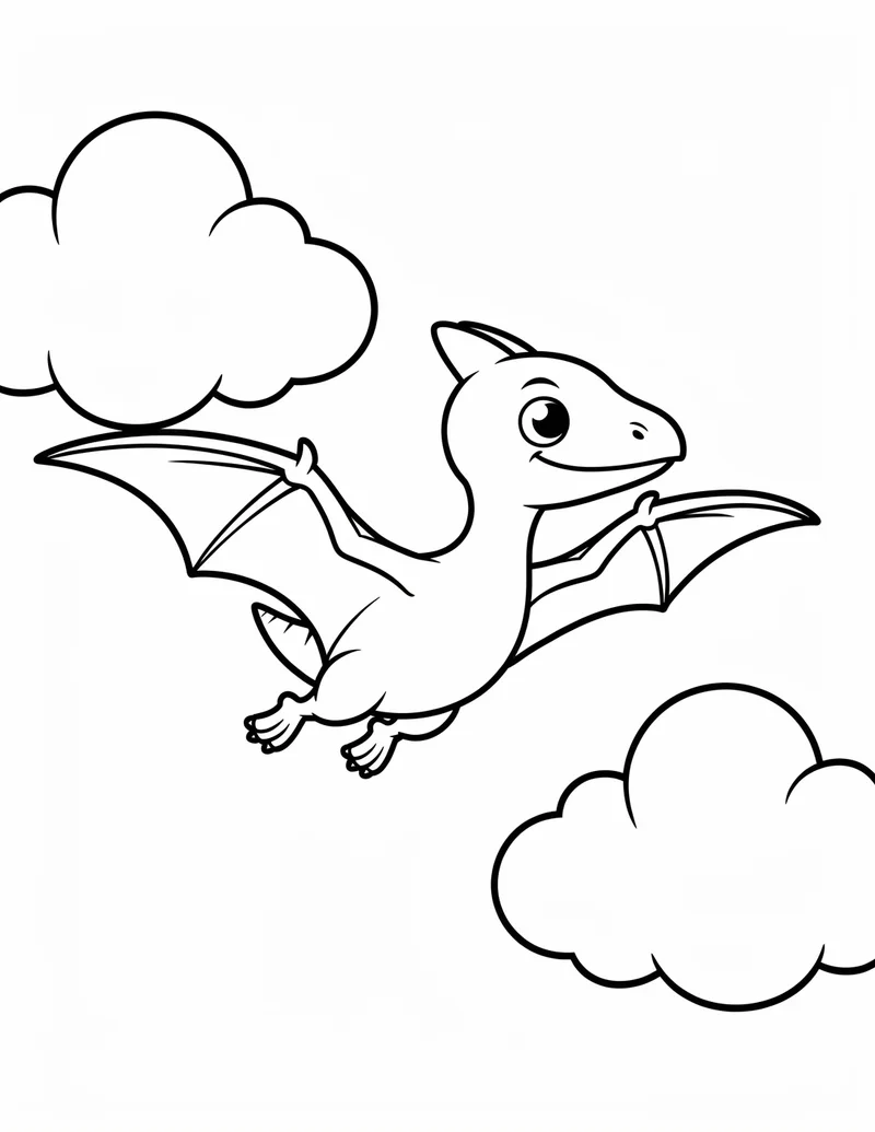 Coloring page — Baby Pteranodon
