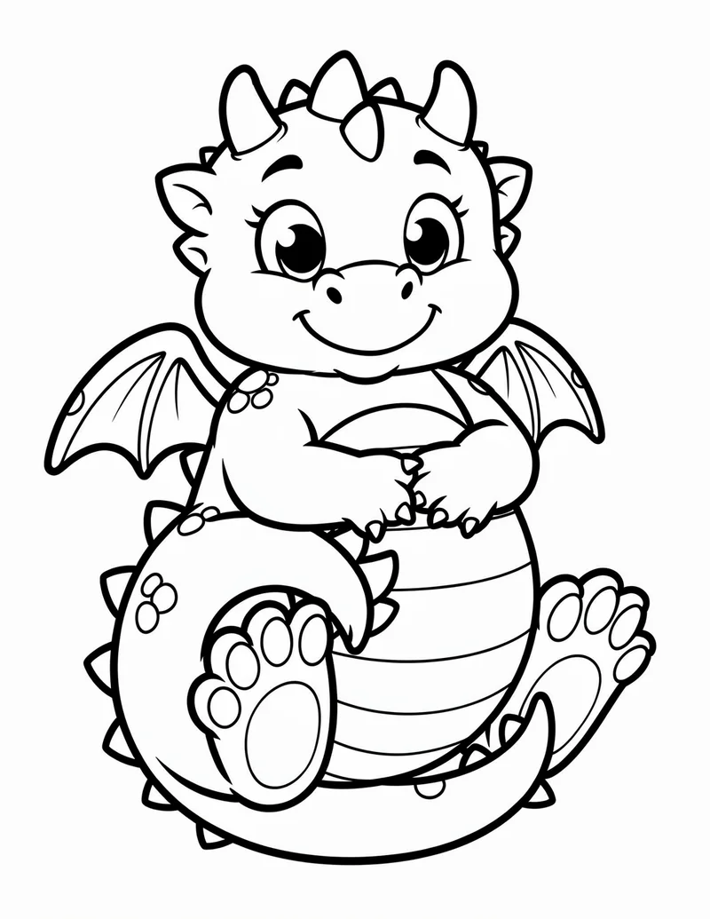 Coloring page — Baby Dragon