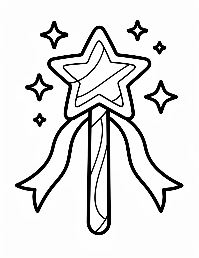 Coloring page — Magic Wand