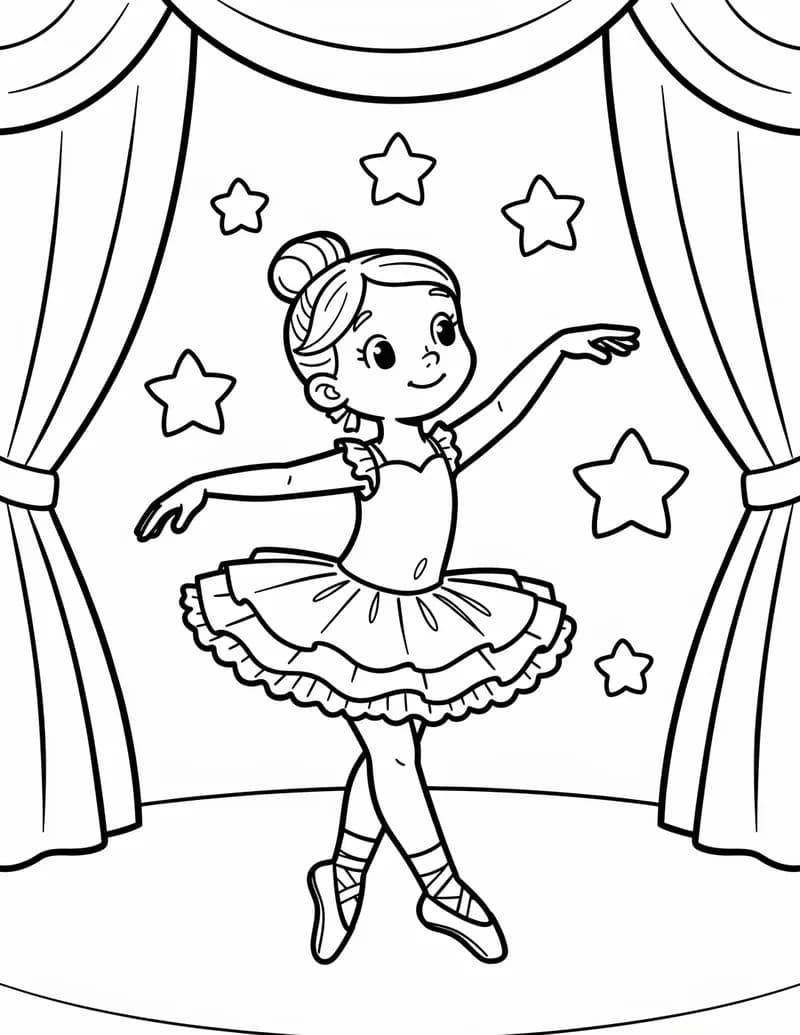 Coloring page — Ballet Recital