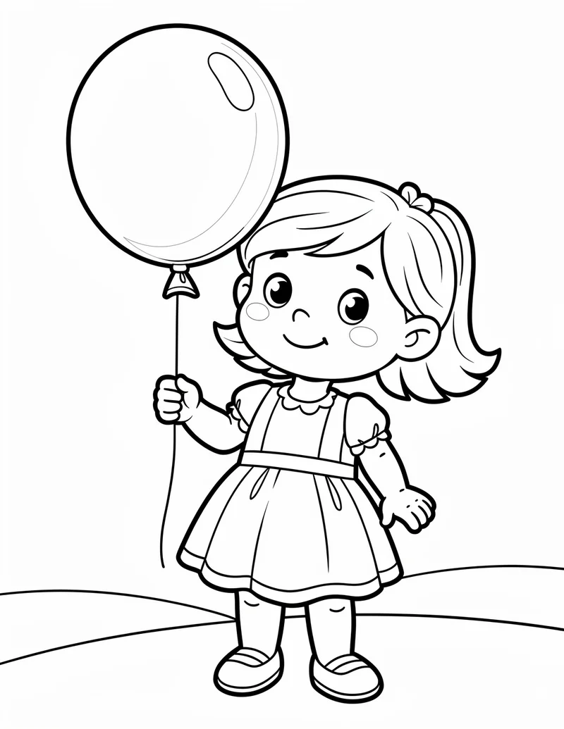 Coloring page — Balloon Walk