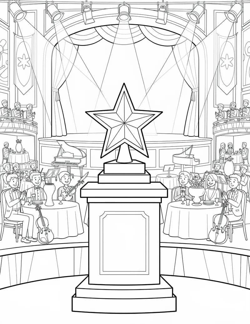 Coloring page — Award Night Gala