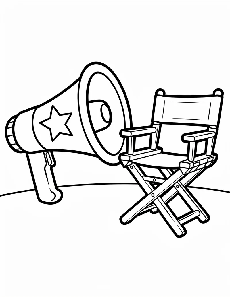 Coloring page — Director's Megaphone