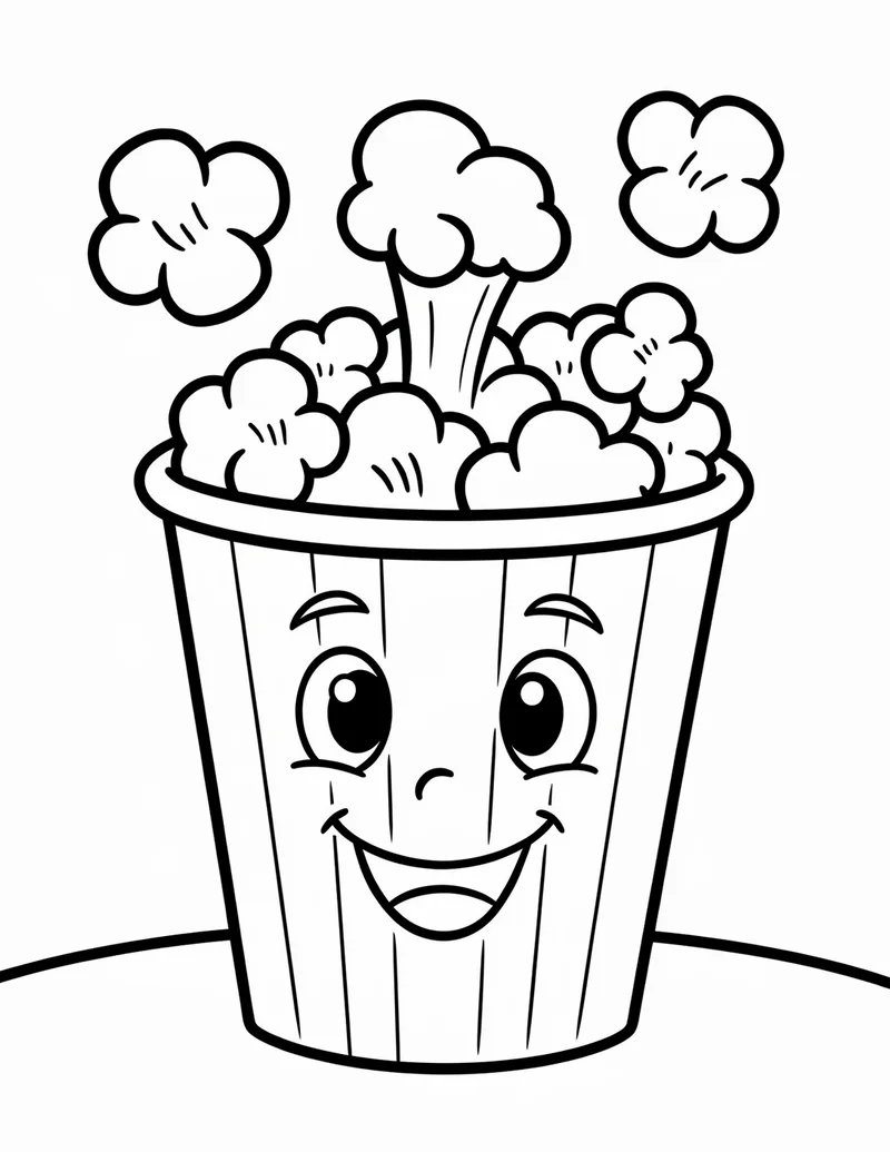 Coloring page — Popcorn Pal