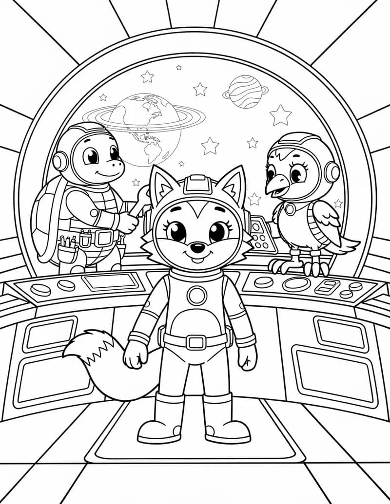 Coloring page — Space Crew Show