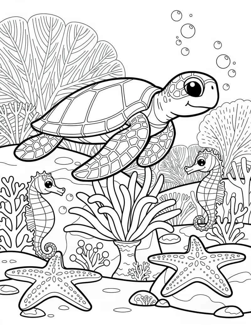 Coloring page — Reef Journey