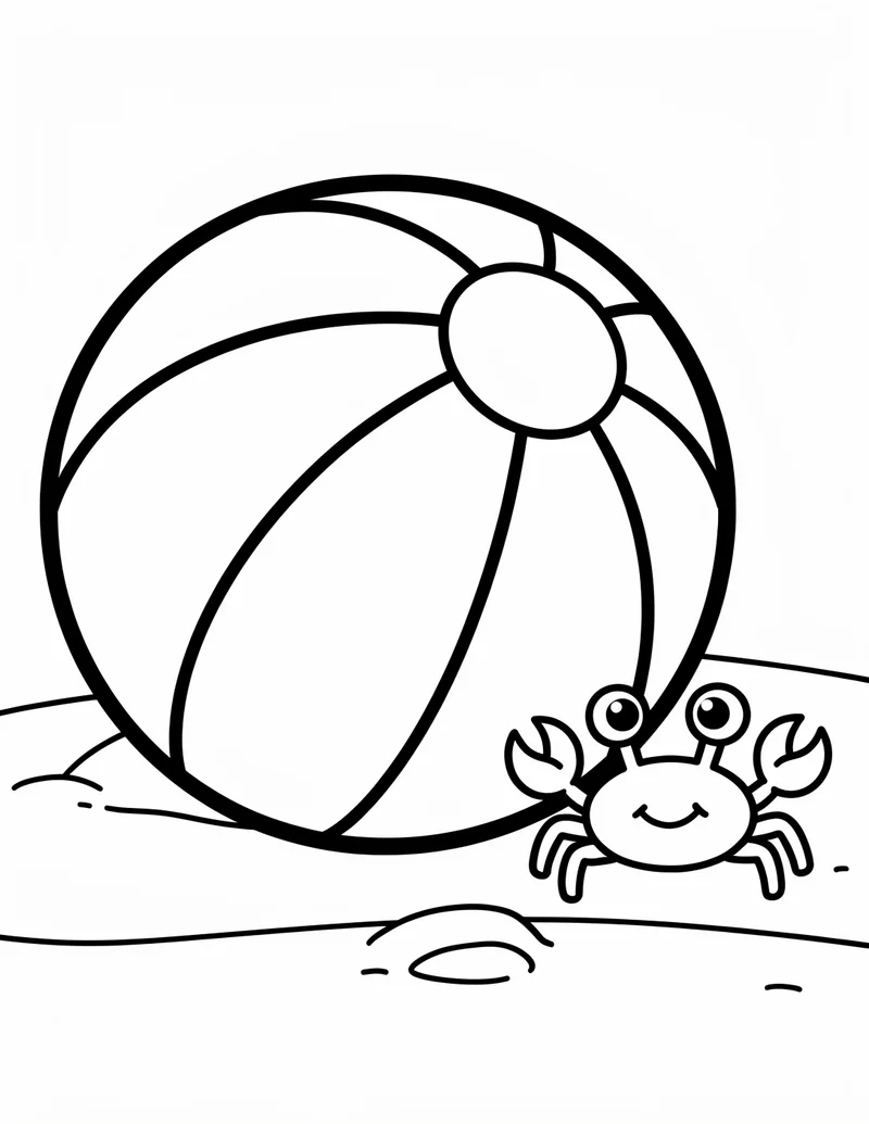 Coloring page — Beach Ball
