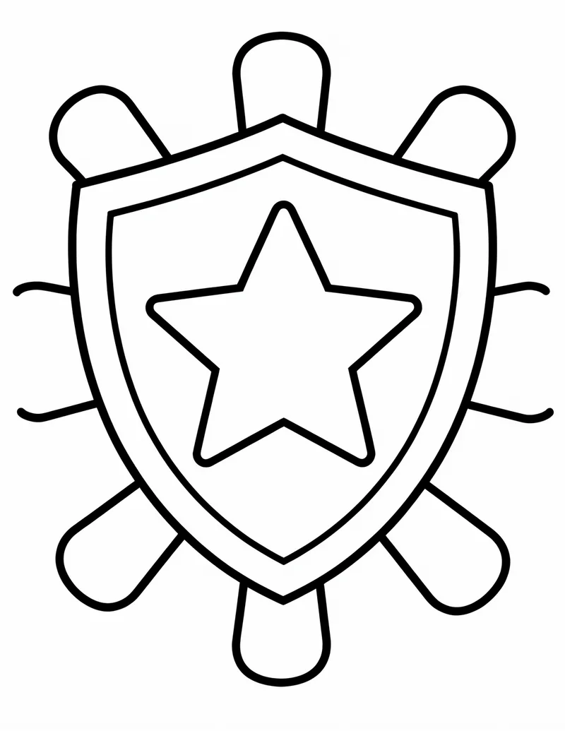 Coloring page — Hero Star Emblem