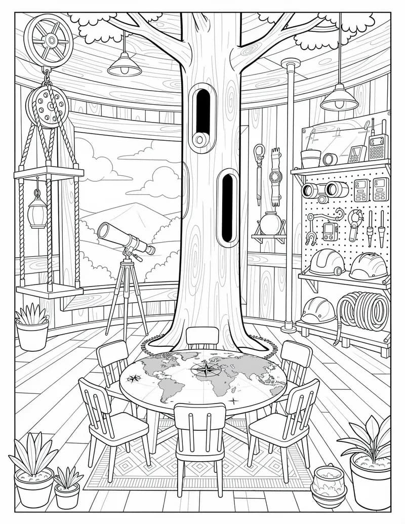 Coloring page — Secret Headquarters
