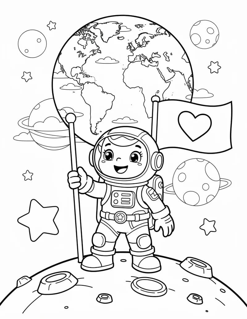 Coloring page — Space Hero Patrol