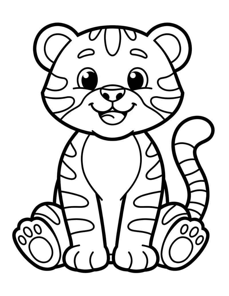 Coloring page — Baby Tiger