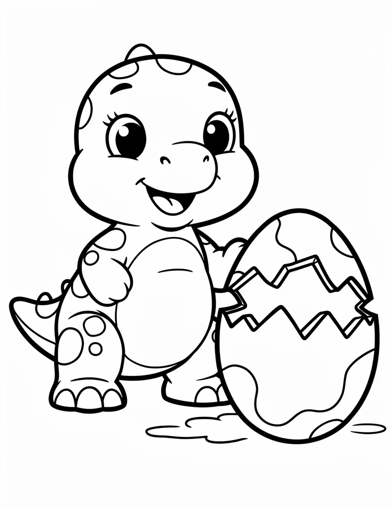 Coloring page — Baby Dinosaur