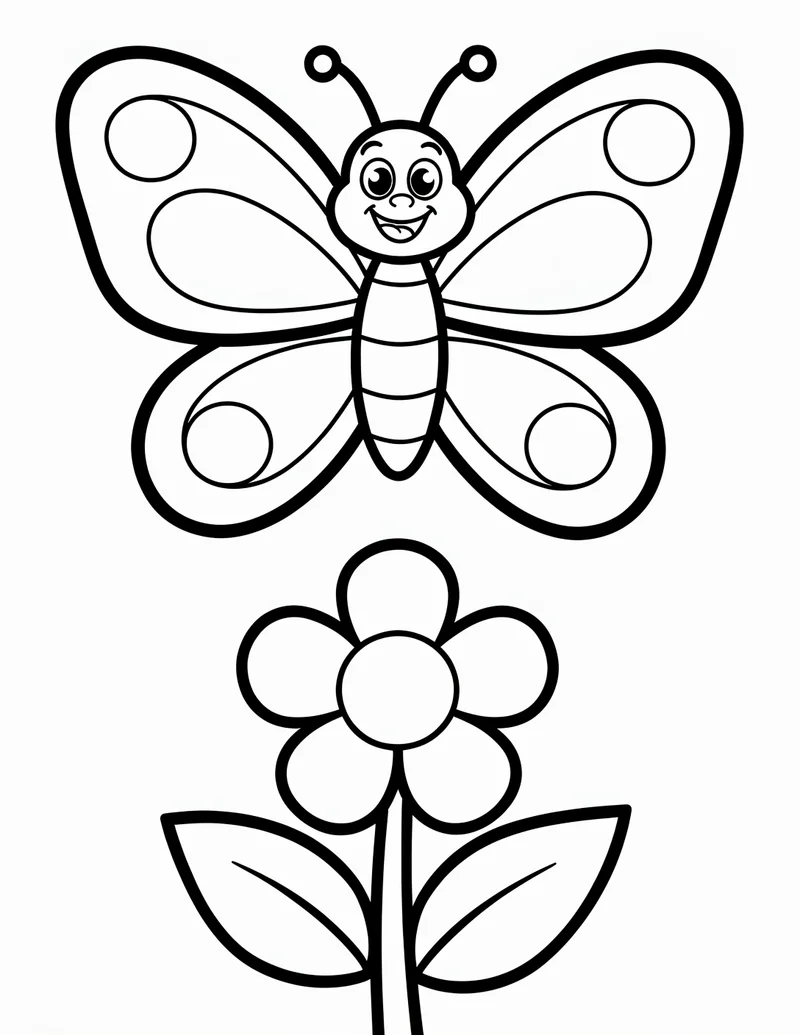Coloring page — Big Butterfly