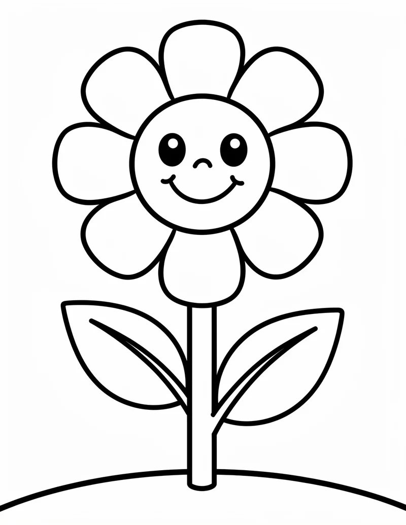 Coloring page — Big Flower