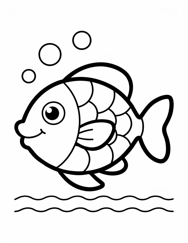Coloring page — Little Fish