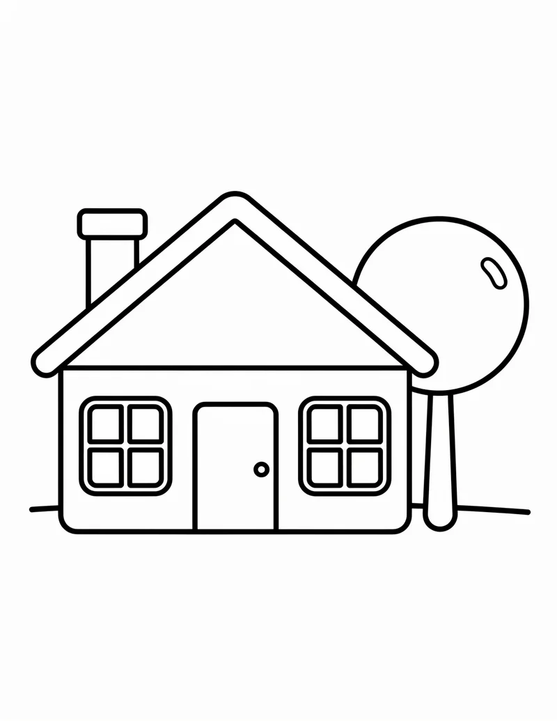 Coloring page — Little House