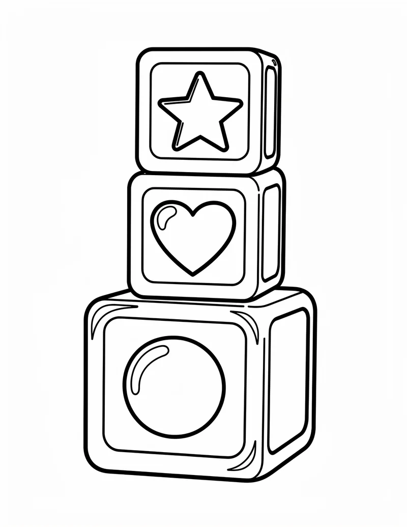 Coloring page — Toy Blocks