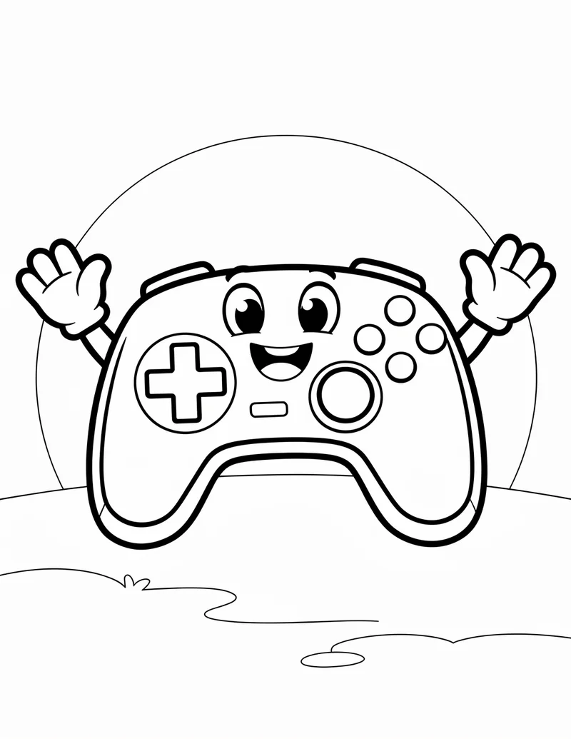 Coloring page — Game Controller Buddy