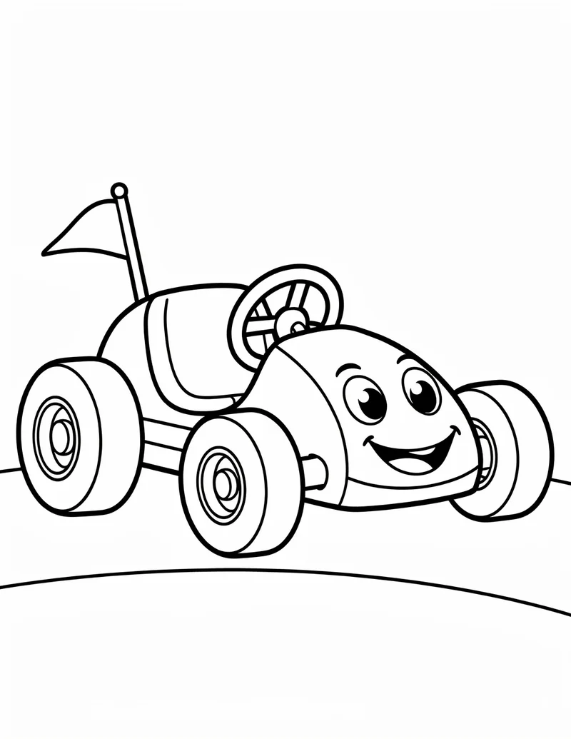 Coloring page — Racing Kart
